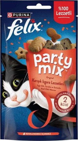 Felix Party Mix Karışık Izgara Lezzetleri Kedi Ödül Maması 60 Gr