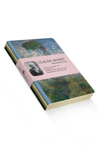 Claude Monet 4'lü Defter Seti - Impressionism Series - Çizgisiz - 64 Sayfa - 10,5x14cm