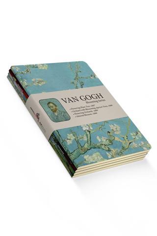 Van Gogh 4'lü Defter Seti 2 - Blooming Series - Çizgisiz - 64 Sayfa - 14x21cm