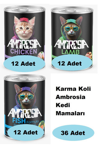 Ambrosia Karma Koli Kedi Mamaları 36 Adet 018