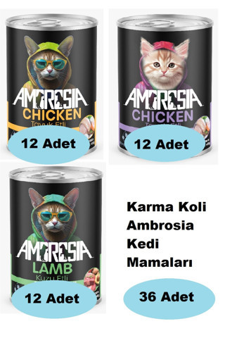 Ambrosia Karma Koli Kedi Mamaları 36 Adet 019