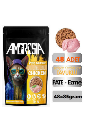 Ambrosia Tavuk Etli Pouch Yetişkin Kedi Maması 48 Adet
