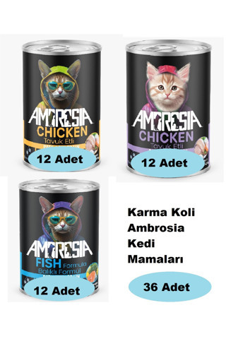 Ambrosia Karma Koli Kedi Mamaları 36 Adet 020