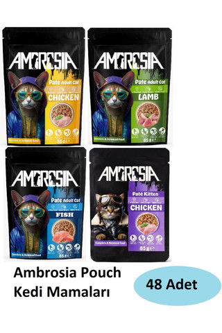 Ambrosia Poch Karma Koli Kedi Maması 48 Adet 02