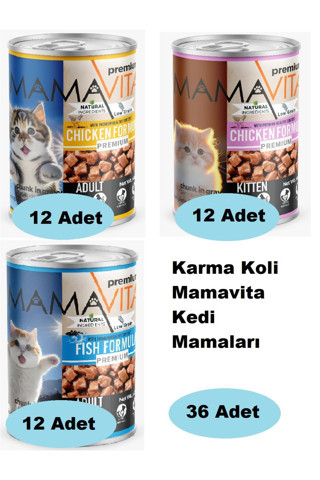 Mamavita Karma Koli Kedi Mamaları 36 Adet 005