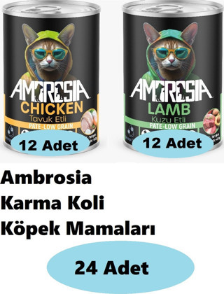 Ambrosia 24'Lü Yetişkin Kedi Maması Karma Koli 013