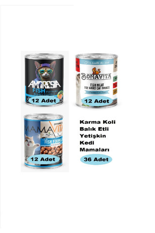 Bonavitaa Karma Koli Balık Etli Yetişkin Kedi Maması 36 Adet