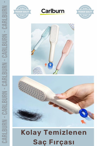 #SaçFırçası Kendinden Temizlenen Ergonomik Pratik Şık Profesyonel Yeni Kolay Temizlenen Saç Fırçası