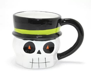 Centilmen İskelet 3D Kabartmalı Kupa Bardak