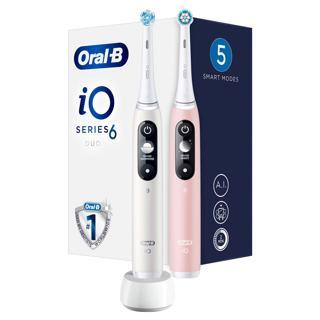 Oral-B iO 6 Şarjlı Diş Fırçası Seti 2'li - Beyaz/Pembe