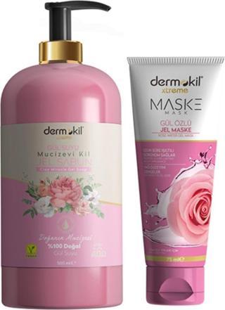 Dermokil Gül Jel Sabun 500 Ml Gül Maske 75 Ml