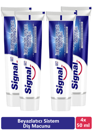 Signal Beyazlatıcı Sistem Diş Macunu 50 Ml X 4 Adet