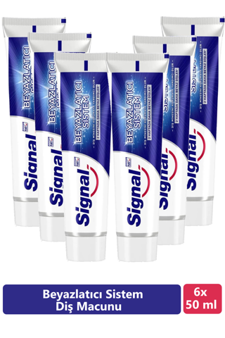 Signal Beyazlatıcı Sistem Diş Macunu 50 Ml X 6 Adet