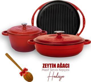 Lava Döküm 3X GR Izgara Tava & New Heritage Serisi Tencere Seti Sınırlı Sayıda Özel Seri