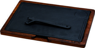 Lava Döküm Ahşap ve Döküm Demir Hot Plate Servis Tahtası. Ölçü 22x33cm.