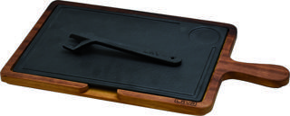 Lava Döküm Ahşap ve Döküm Demir Hot Plate Servis Tahtası. Ölçü 22x33cm.
