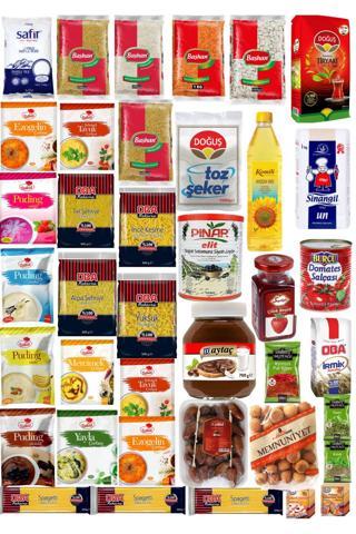 Başhan Ramazan erzak yardım gıda kolisi kumanya yardım gıda paketi 39 parça ürün