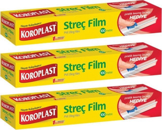 Koroplast Streç Film 100 Metre Kesme Bıçağı Hediyeli - 3'lü