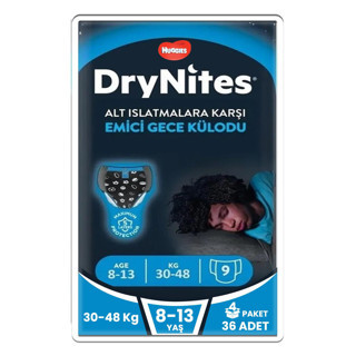 Huggies Drynites Emici Gece Külodu Erkek 8-13 Yaş 30-48 Kilo 36  Adet