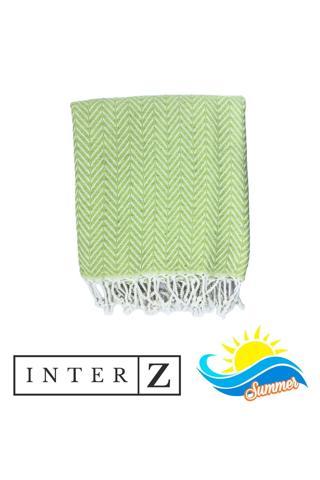 INTER Z %100 Pamuk Plaj Havlusu, Xxl 100x180cm, Marmaris, Fıstık Yeşili Fıstık Yeşili