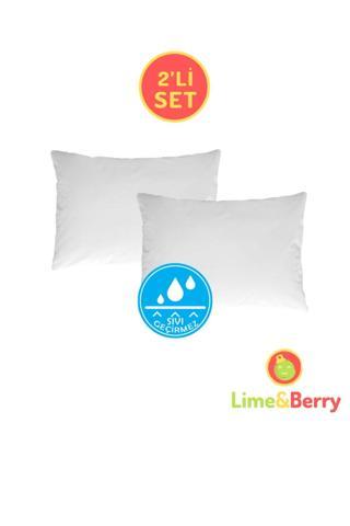 Lime and Berry Lime&berry 2'li Yastık Koruyucu, Sıvı Geçirmez Yastık Alezi, 50 X 70 Cm Beyaz