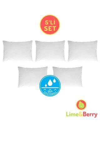 Lime and Berry Lime&berry 5'li Yastık Koruyucu, Sıvı Geçirmez Yastık Alezi, 50 X 70 Cm Beyaz