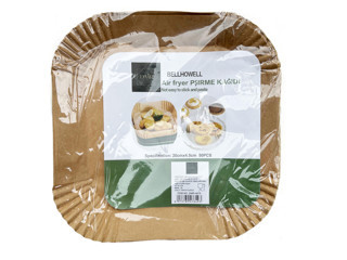 DMR Esmer Airfryer Fırın Fritöz Tepsi Pişirme Kızartma Kağıdı - Kare - 20 Cm. - 50 Adet