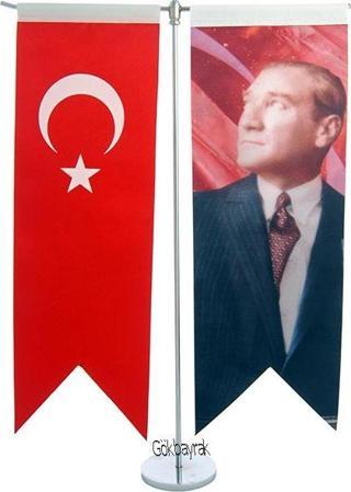 Kırlangıç Atatürk masa bayrağı (10-luk)