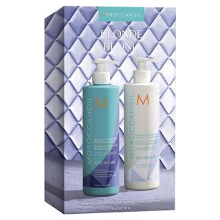 Moroccanoil Duo Blonde Kit Blonde Perfecting Purple Şampuan 500ML ve Saç Kremi 500ML 2li Set