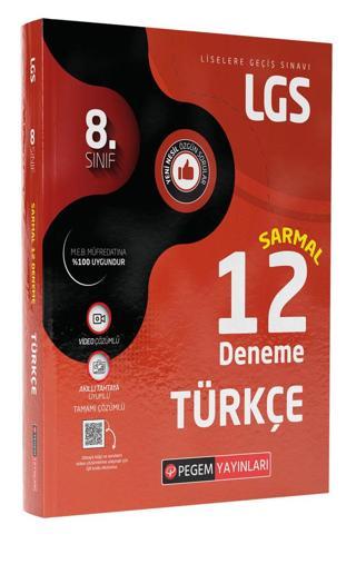 LGS 8.Sınıf Türkçe Sarmal 12 Deneme - Pegem Akademi Yayıncılık