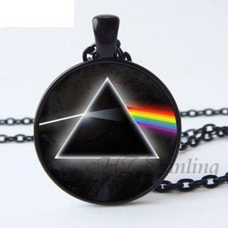 7Nota Pf2 Pink Floyd Kolye - Siyah Zincir ve Çerçeveli.