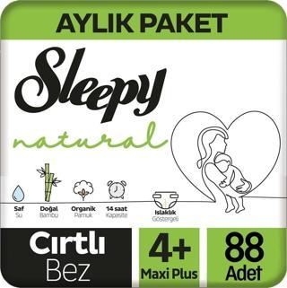 Sleepy Natural Bebek Bezi 4+ Beden 88 Adet