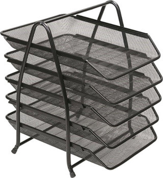 Perfore Evrak Rafı Metal 5 Katlı 420gr Siyah