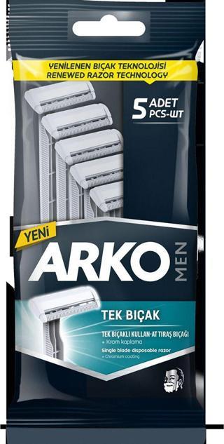 Arko T1 Tek Bıçaklı 5'Li Tıraş Bıçağı.