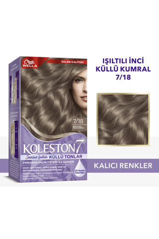 Wella Koleston Supreme Kit 7/18 İşıltılı İnci Küllü Kumral *18