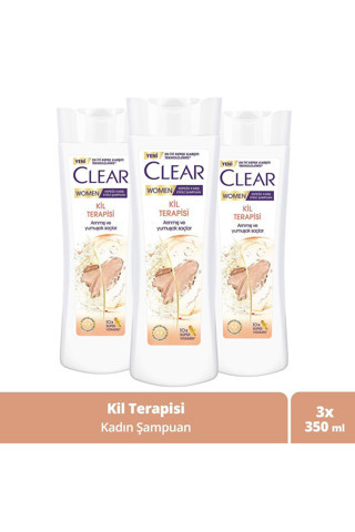 Women Kepeğe Karşı Etkili Şampuan Kil Terapisi 350 ml X3