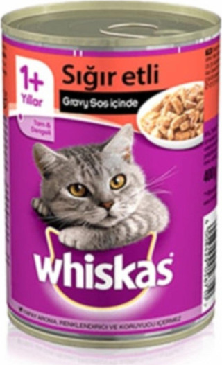Whiskas Biftek Konserve Kedi Maması 400 Gr