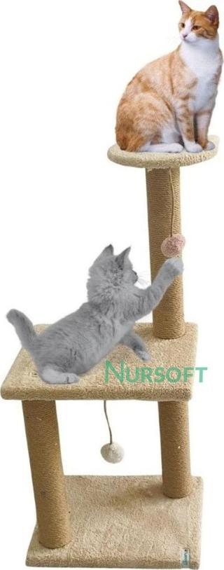 Nursoft Mega Boy Step Kedi Tırmalama Tahtası Bej