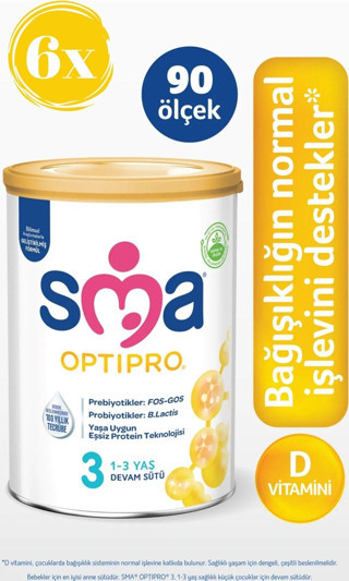 SMA Optipro Probiyotik 3 Devam Sütü 400  gr x 6 Adet