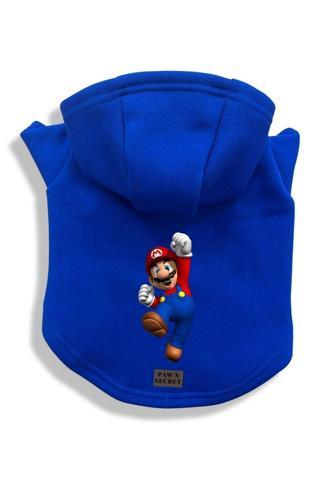 Paws Secret Köpek Kıyafeti Köpek Sweatshirt Hoodie Köpek Ürünleri Kedi Kıyafeti - Süper Mario L