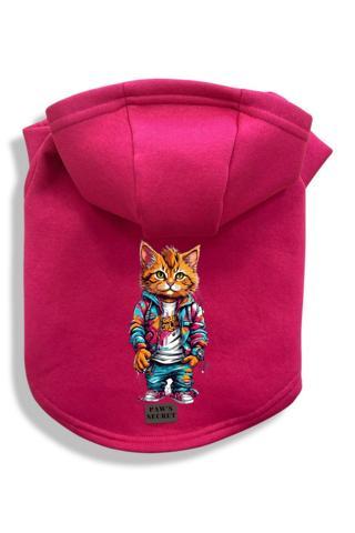 Paws Secret Köpek Kıyafeti Köpek Sweatshirt Hoodie Köpek Ürünleri Kedi Kıyafeti - Montlu Kedi M