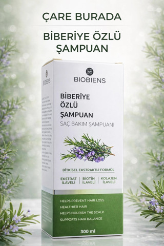 Biberiye Özlü Şampuan 330 Ml (Biotin & Kolajen İlaveli)