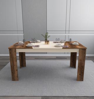 Arnetti Aren Modern Tasarım 80x160 Yemek Masası Lidya & Bej