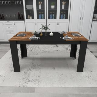 Arnetti Line Yemek Masası Modern Mutfak Masası Lidya , Siyah 