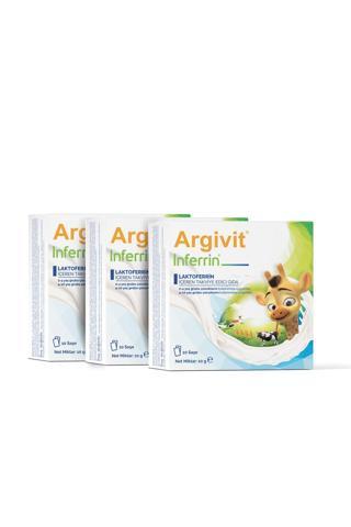 Argivit Inferrin Lactoferrin - Laktoferrin Içeren Takviye Edici Gıda 10 Saşe 3'Lü Paket