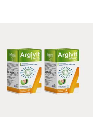 Argivit Inferrin Lactoferrin - Laktoferrin Içeren Takviye Edici Gıda 30 Kapsül 2'Li Paket