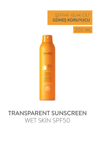 Babe Laboratorios Transparent Sunscreen Wet Skin-Transparan Sprey Güneş Kremi SPF50 200ml