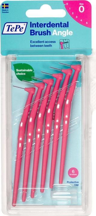 TePe Angle Arayüz Fırçası Pembe 0.4 Mm 6 Lı