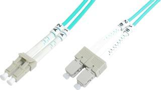 Beek LC-SC Fiber Optik Patch Kablo, Multimode OM 3 50/125 Duplex, 3.0mm, LSZH, 20 metre
