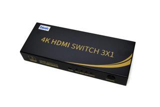 Beek 3 Port Ultra HD 4K HDMI Switch, 3 giriş - 1 çıkış, uzaktan kumandalı, 4K2K, 3D görüntü formatla